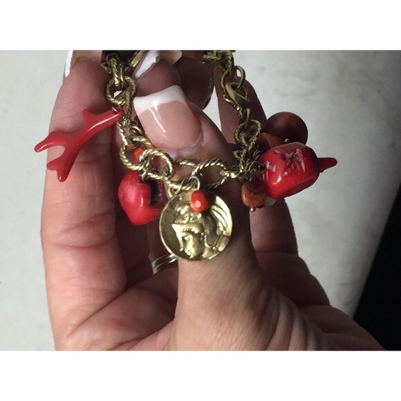 Vintage Women's Beach Themed Chunky Charm Bracelet - Picture 9 of 10